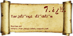 Tarjányi Ádám névjegykártya